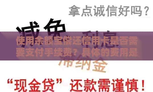 使用余额宝偿还信用卡是否需要支付手续费？具体的费用是多少？