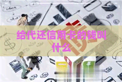 给代还信用卡的钱叫什么
