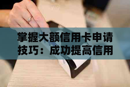 掌握大额信用卡申请技巧：成功提高信用额度与额度使用