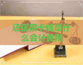 还信用卡钱是什么会计费用