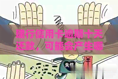 建行信用卡逾期十天还款，可能会产生哪些后果？如何解决这个问题？