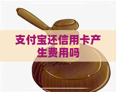 支付宝还信用卡产生费用吗