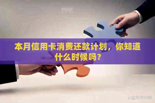 本月信用卡消费还款计划，你知道什么时候吗？