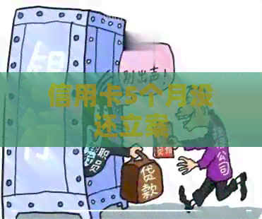 信用卡5个月没还立案