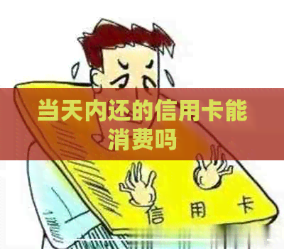 当天内还的信用卡能消费吗