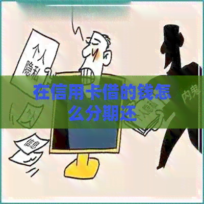 在信用卡借的钱怎么分期还