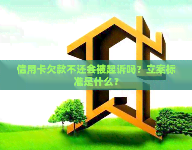 信用卡欠款不还会被起诉吗？立案标准是什么？