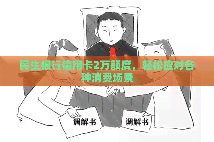 民生银行信用卡2万额度，轻松应对各种消费场景