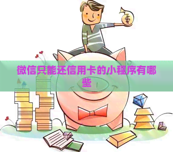 微信只能还信用卡的小程序有哪些
