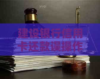 建设银行信用卡还款误操作怎么办？解决方法全面解析