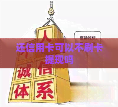 还信用卡可以不刷卡提现吗