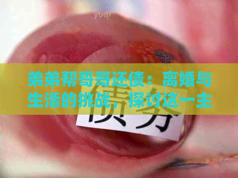 弟弟帮哥哥还债：离婚与生活的挑战，探讨这一主题。