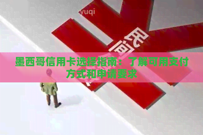 墨西哥信用卡选择指南：了解可用支付方式和申请要求