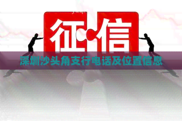 深圳沙头角支行电话及位置信息