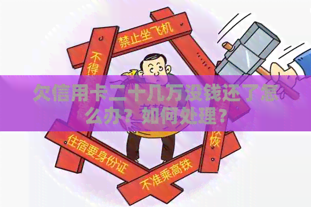 欠信用卡二十几万没钱还了怎么办？如何处理？