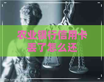 农业银行信用卡丢了怎么还