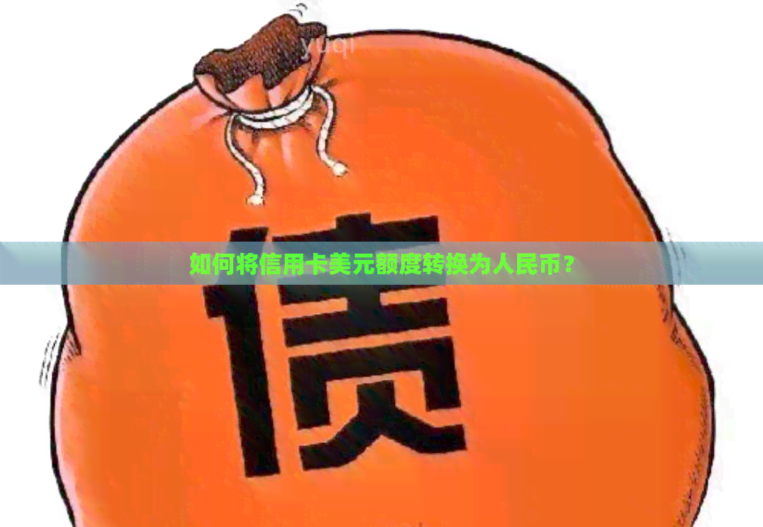 如何将信用卡美元额度转换为人民币？