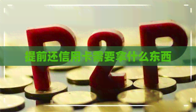 提前还信用卡需要拿什么东西