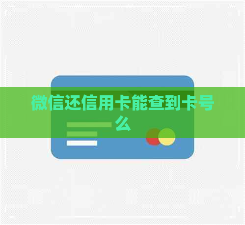 微信还信用卡能查到卡号么