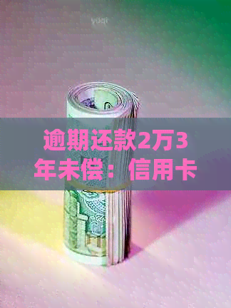 逾期还款2万3年未偿：信用卡债务会引发刑事责任吗？