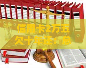 信用卡2万五欠十年还：总利息及逾期罚款全解析