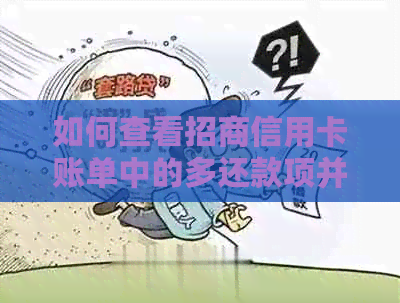 如何查看招商信用卡账单中的多还款项并了解还款详情？