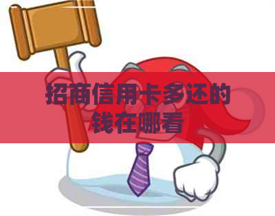 招商信用卡多还的钱在哪看