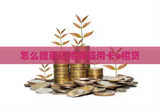 怎么提前还招商信用卡e招贷