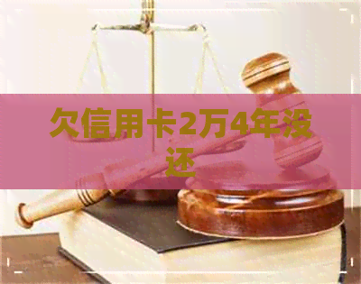 欠信用卡2万4年没还