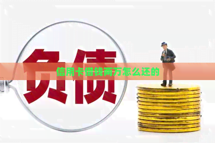 信用卡借钱两万怎么还的