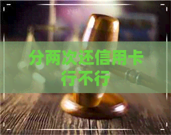 分两次还信用卡行不行