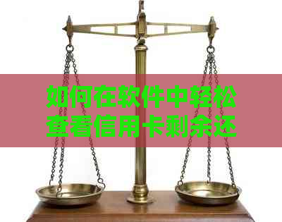 如何在软件中轻松查看信用卡剩余还款额度