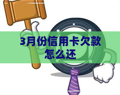 3月份信用卡欠款怎么还