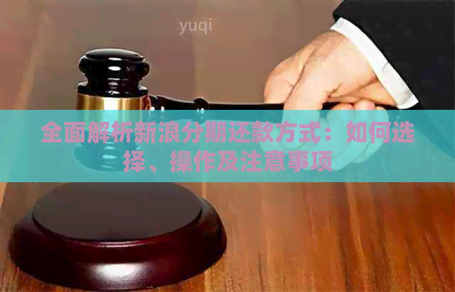 全面解析新浪分期还款方式：如何选择、操作及注意事项