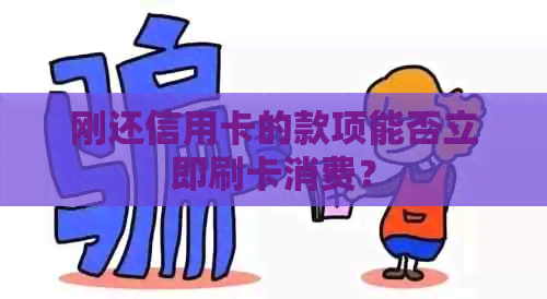 刚还信用卡的款项能否立即刷卡消费？