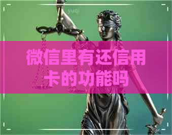 微信里有还信用卡的功能吗