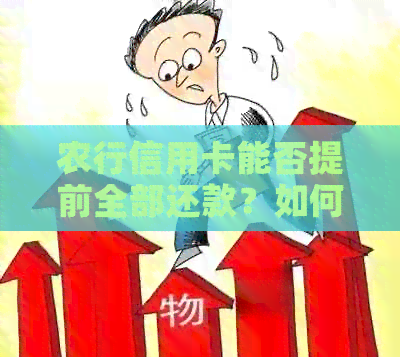 农行信用卡能否提前全部还款？如何操作？