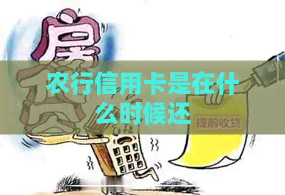 农行信用卡是在什么时候还