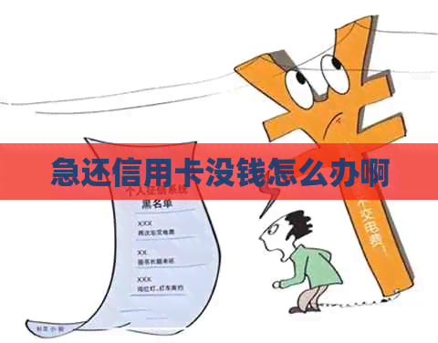 急还信用卡没钱怎么办啊 急还信用卡没钱怎么办啊