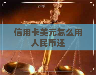 信用卡美元怎么用人民币还