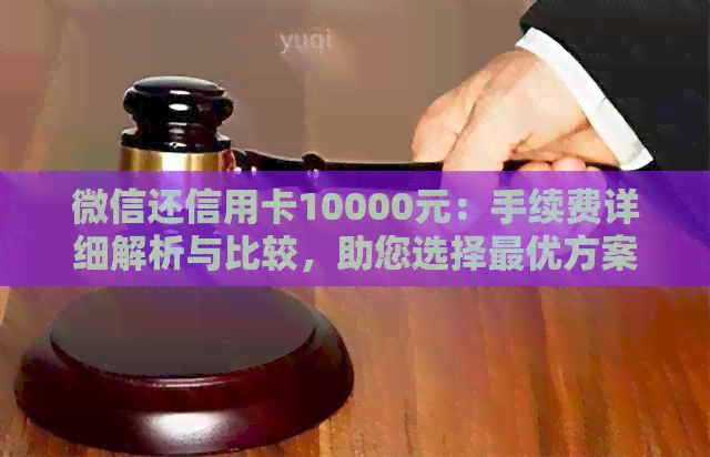 微信还信用卡10000元：手续费详细解析与比较，助您选择更优方案