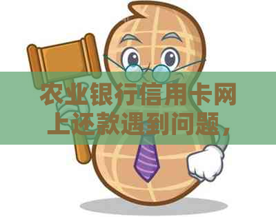 农业银行信用卡网上还款遇到问题，如何解决？
