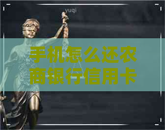手机怎么还农商银行信用卡