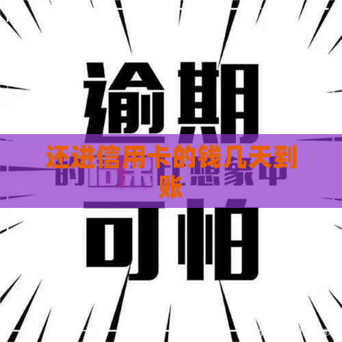 还进信用卡的钱几天到账
