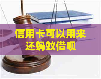 信用卡可以用来还蚂蚁网贷