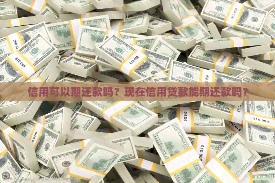 信用可以期还款吗？现在信用贷款能期还款吗？