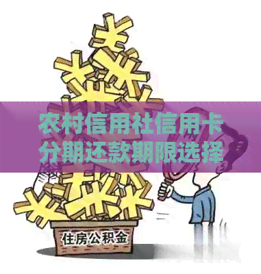 农村信用社信用卡分期还款期限选择及详细介绍，帮助您更好地规划财务
