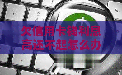 欠信用卡钱利息高还不起怎么办：债务解决策略与影响分析