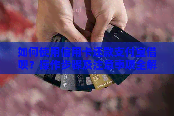 如何使用信用卡还款支付宝网贷？操作步骤及注意事项全解析