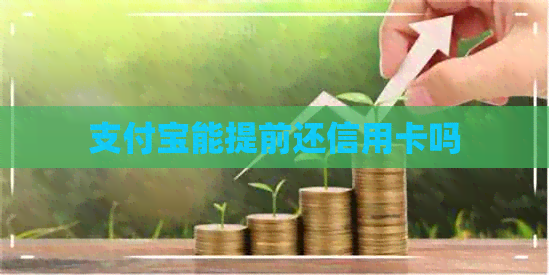 支付宝能提前还信用卡吗